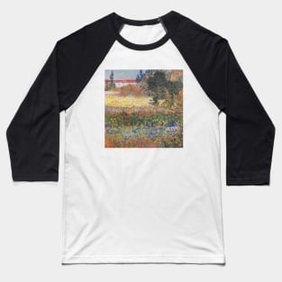 Vincent Van Gogh- Flowering Garden Baseball T-Shirt